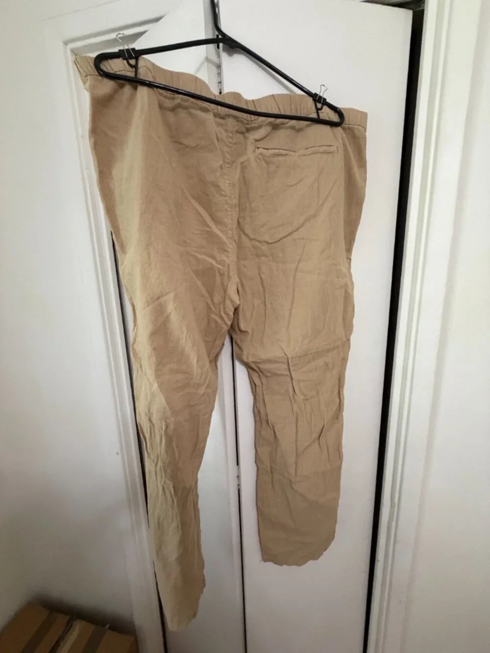 Men's H&M Regular Fit Linen Pants size XXL Khaki